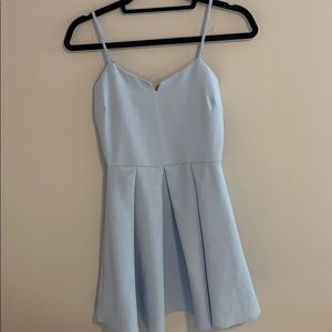 Baby blue pleated dress